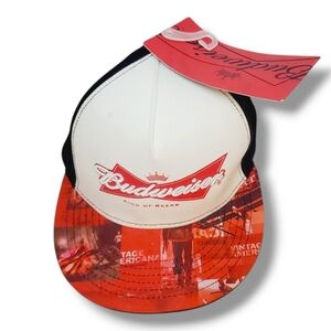 NWT Budweiser Hat King Of Beers Baseball Cap Red White Airplane Party Beer Plane